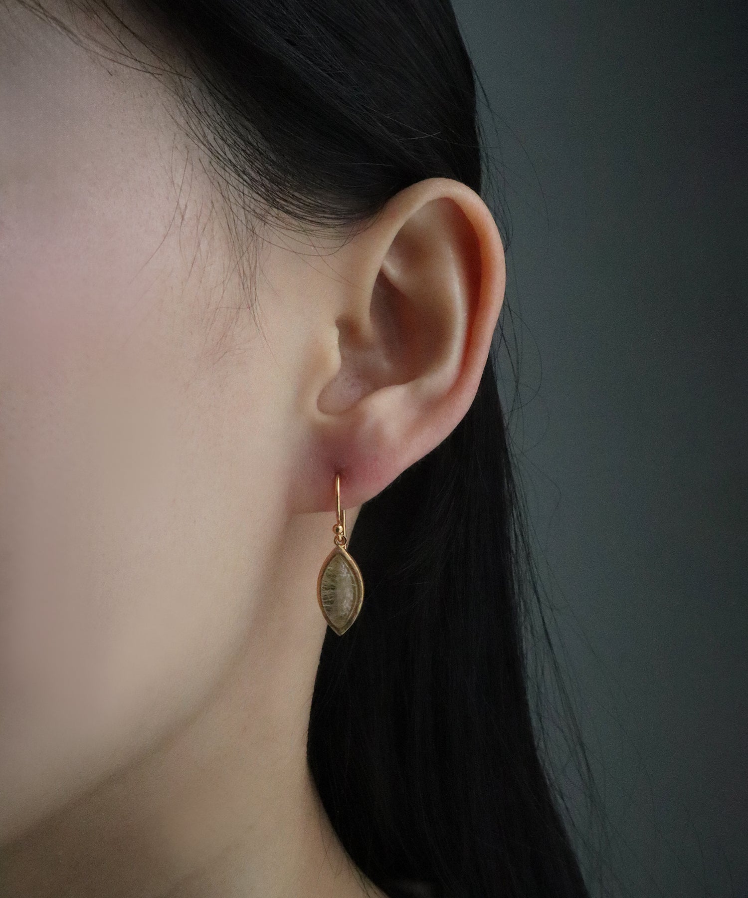 ルチルクォーツ ピアス