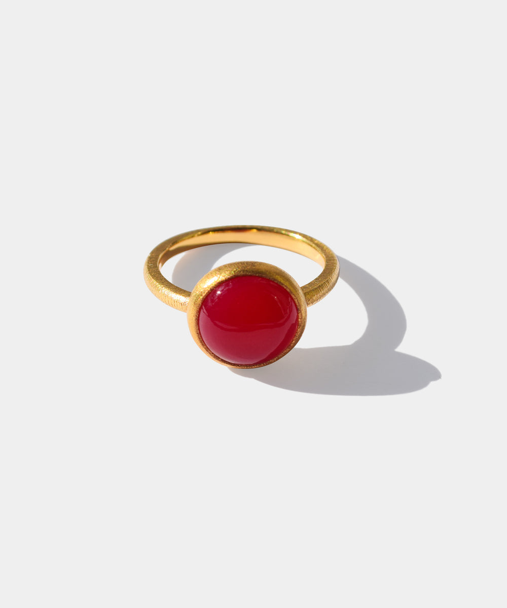 アップルレッドカルセドニー リング – Fruitsjolie