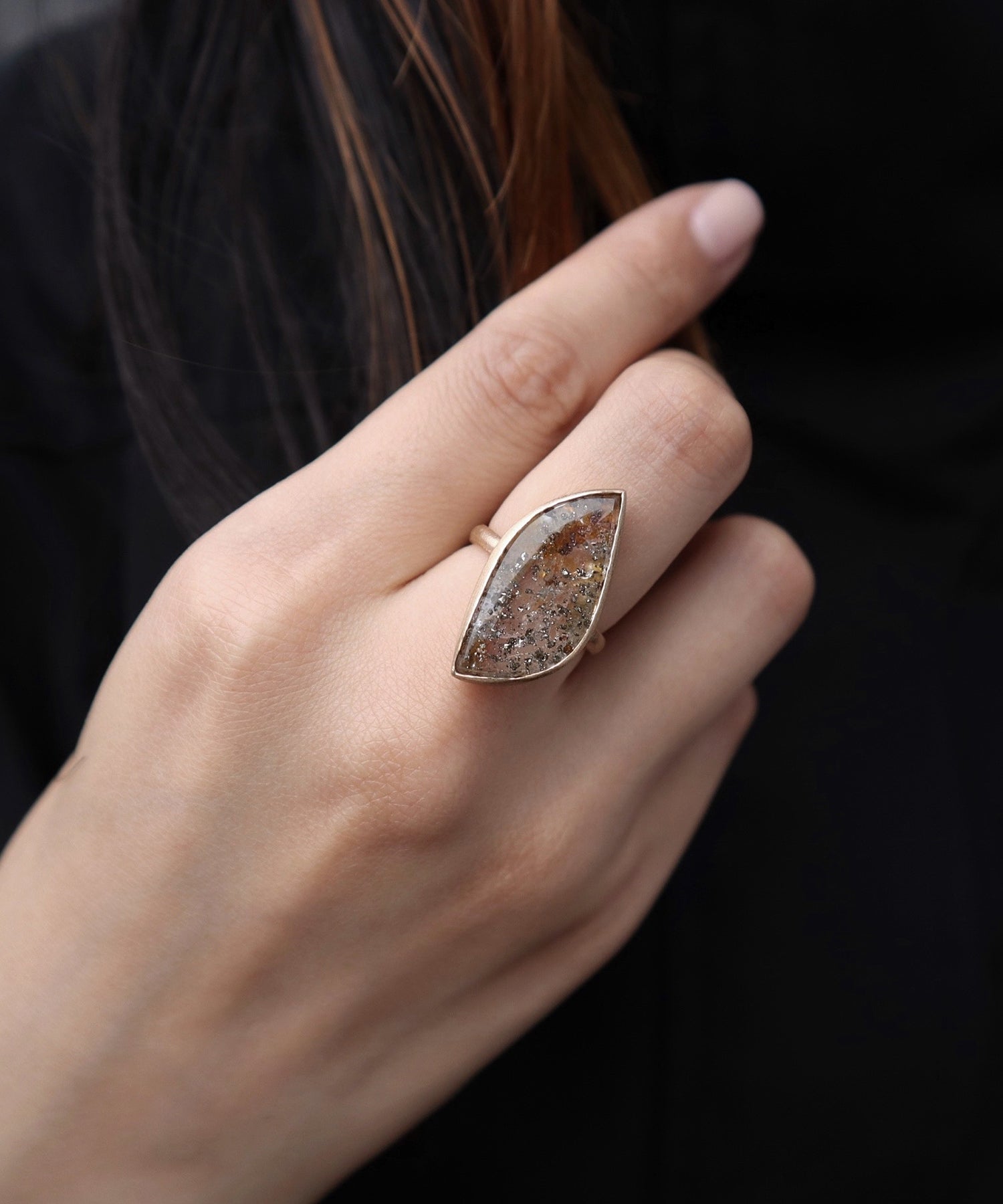 パイライトinクォーツ リング