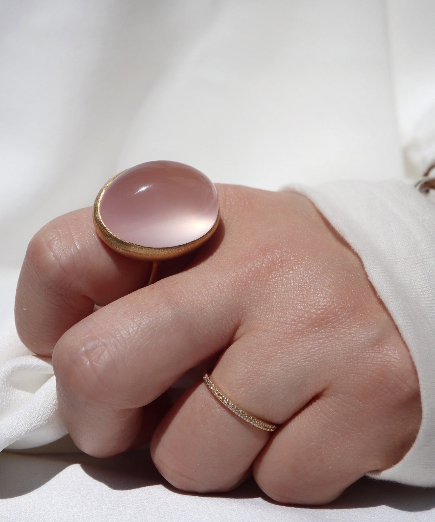 ローズクォーツ リング