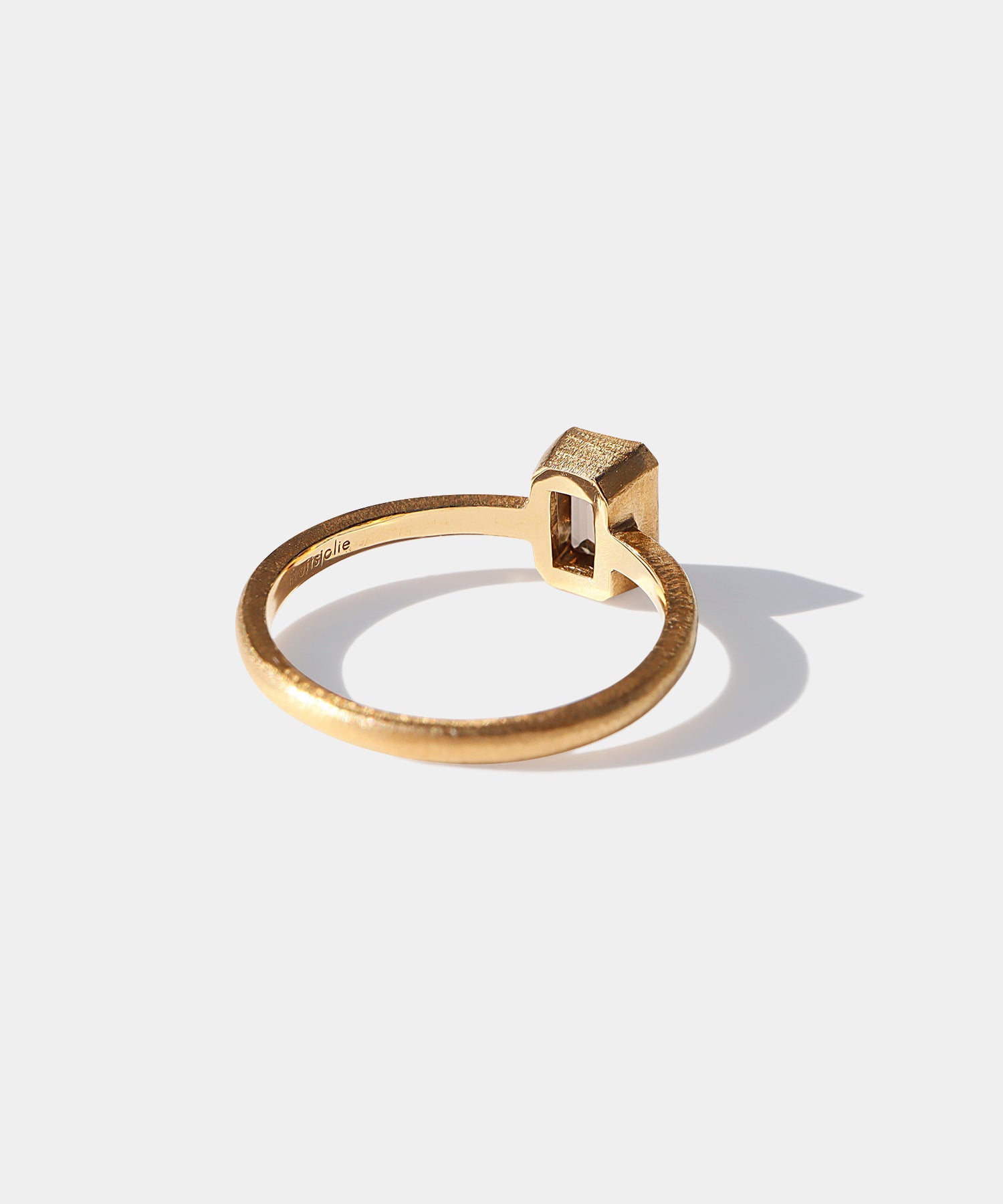 スモーキークォーツ & パール リング