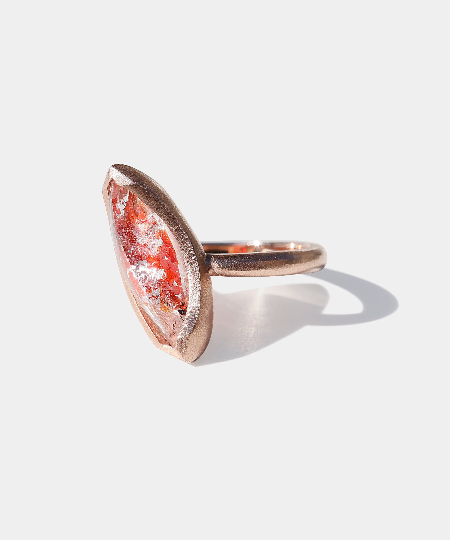 ヘマタイトinクォーツ(レインボー) リング