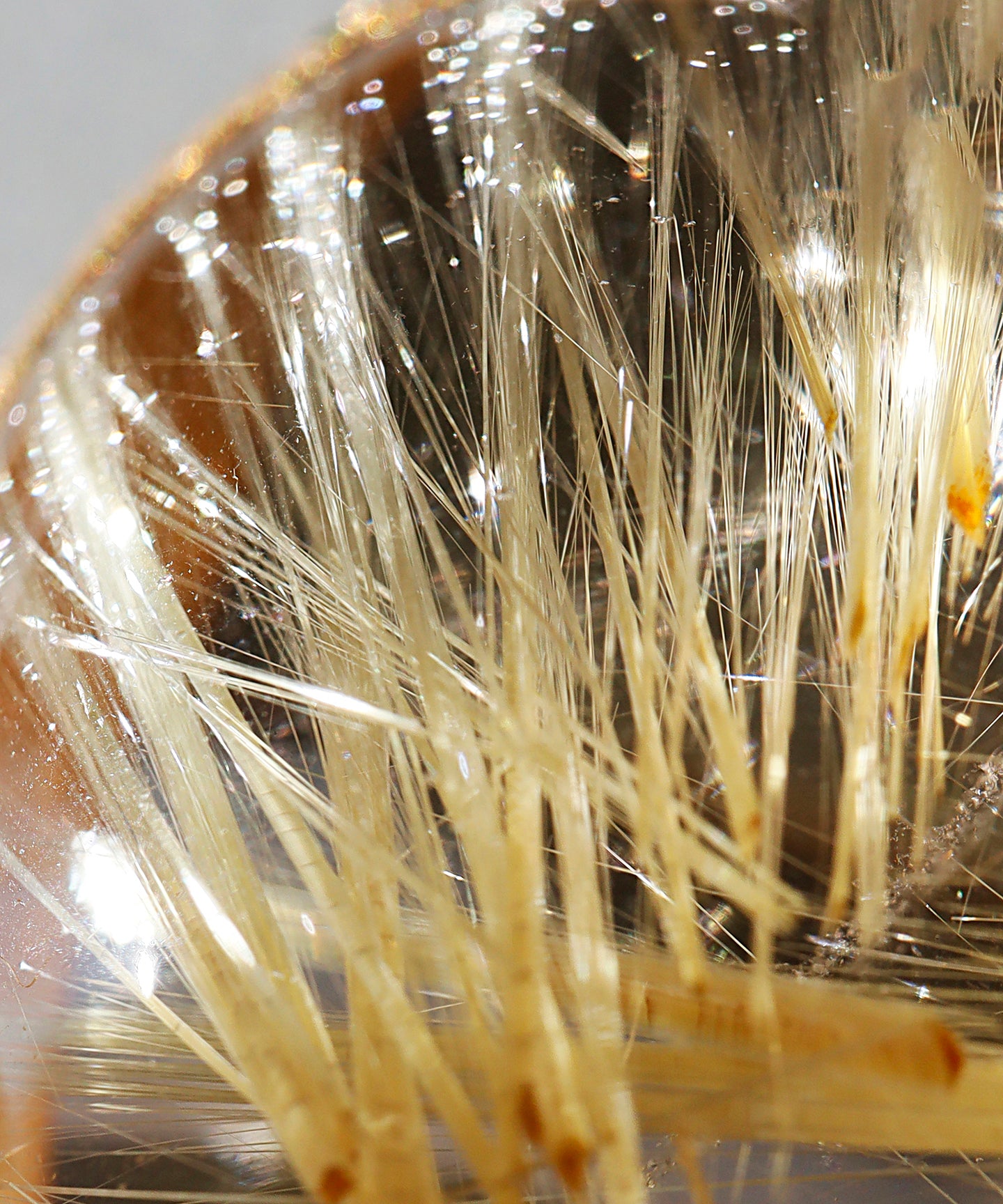 ルチルクォーツ&グリーンガーネット リング