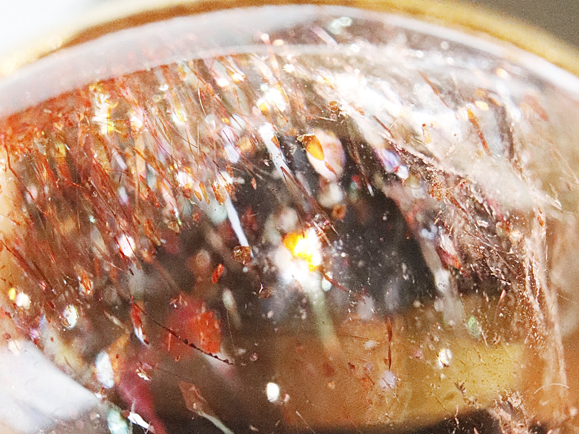 レッドファイヤークォーツ(レインボー) リング