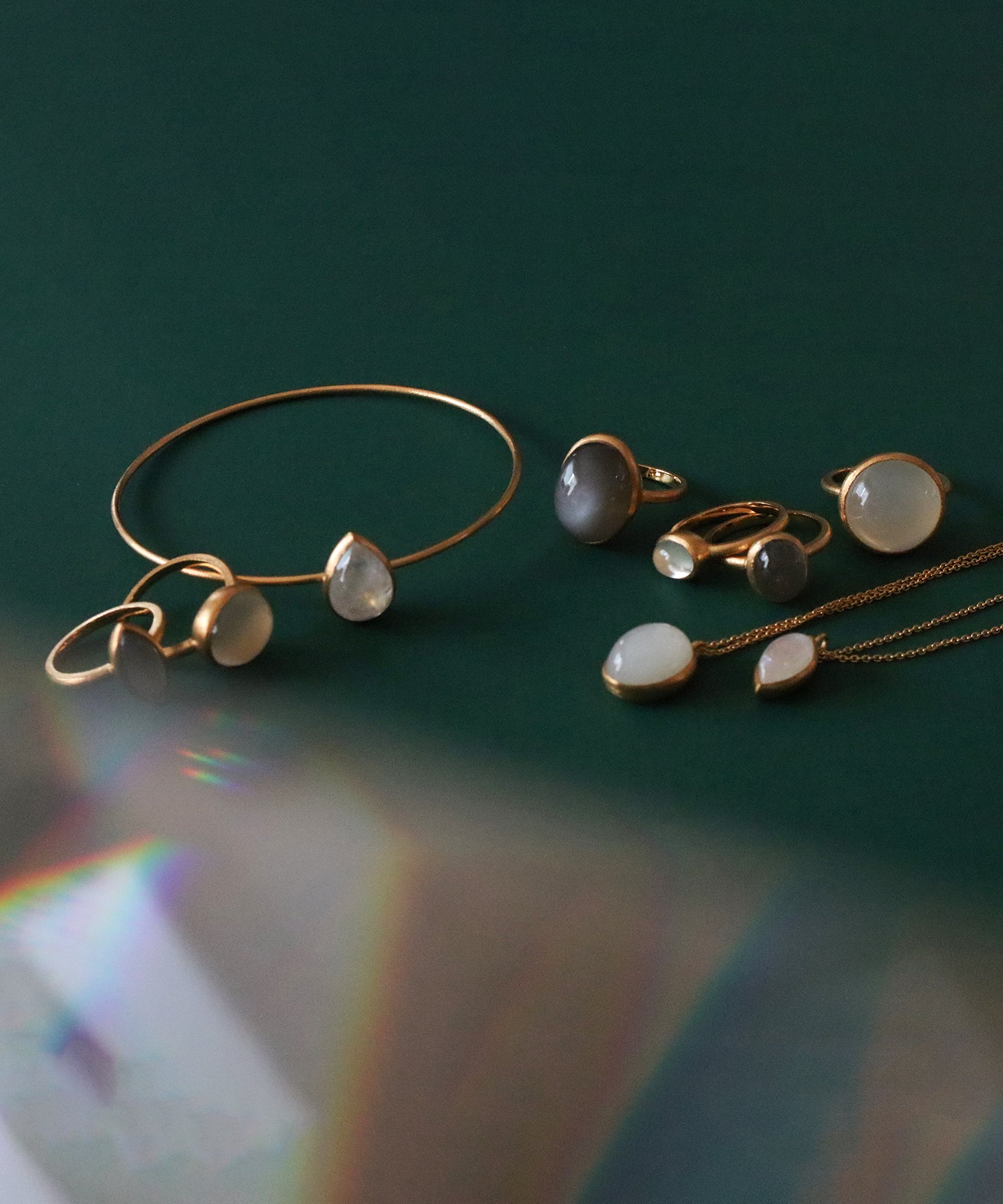 グレームーンストーン リング – Fruitsjolie