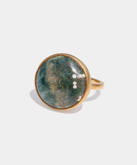 美品　 フリュイジョリ　天然石　マグネサイト　リング セレナイトリング 天然石 天然石リング アクセサリー シンプル